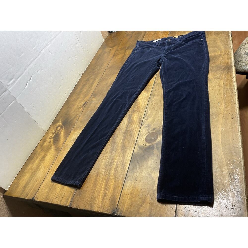 Anthropologie Pilcro Demilune Boot Pants Women’s Velvet Navy Mid Rise 30